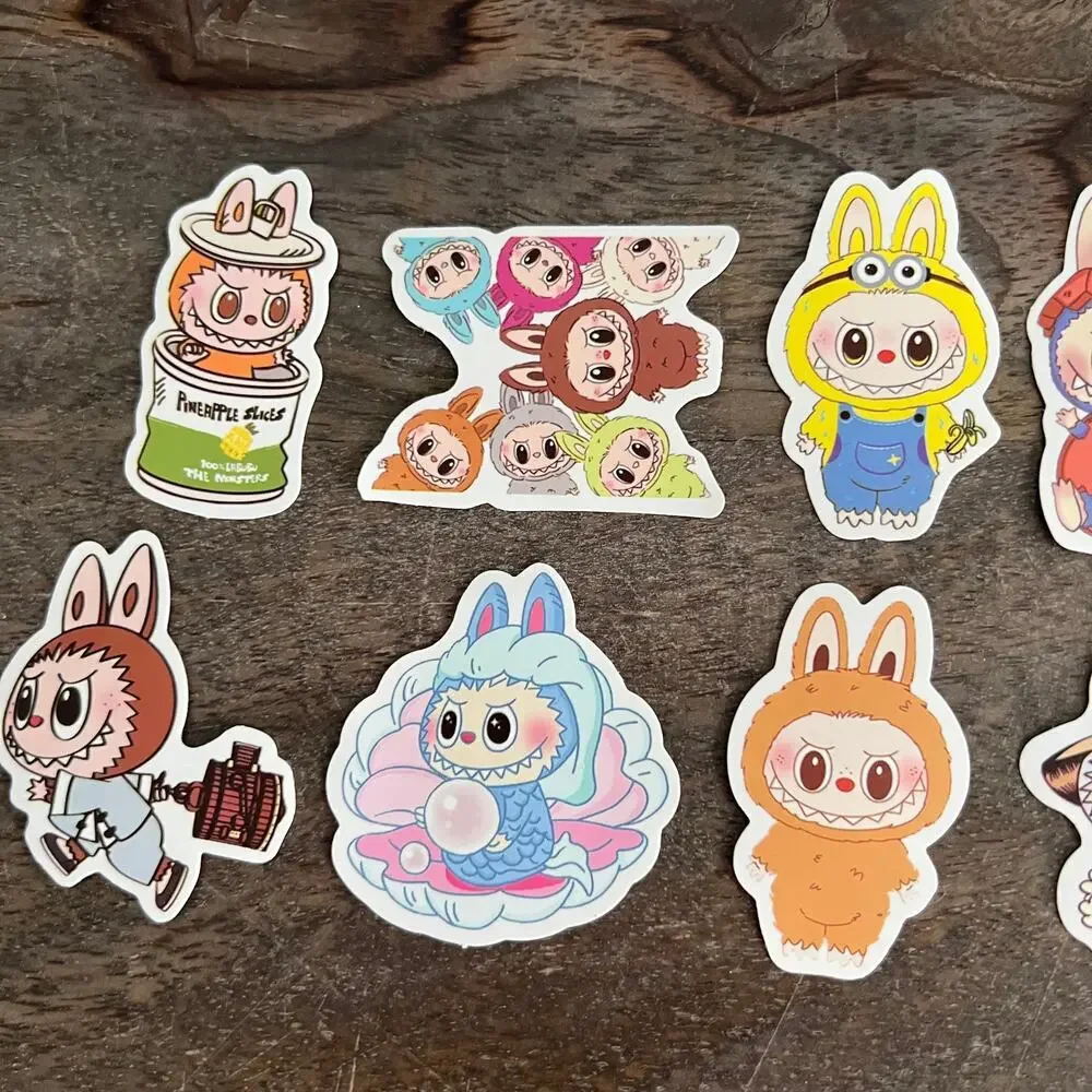 🍭6/$30 Set of 10 Little Monster Stickers - Perfect for a Labubu Lover
